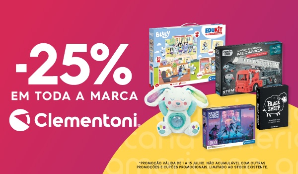-25% em toda Clementoni